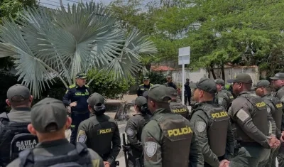 Uniformados de la Policía.