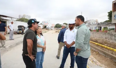 Alejandro Char visita las obras de la prolongación de la 84 hacia Vía 40.