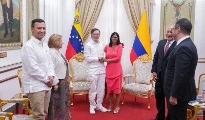 Reunión de Petro y Delcy Rodríguez.
