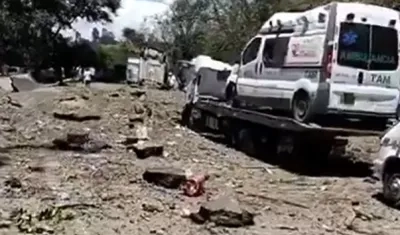 Así quedó la Vía Panamericana tras el ataque terrorista.