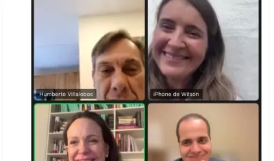 Videollamada de Paloma Valencia y María Corina Machado