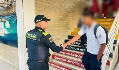 Visita de los policías en los colegios.