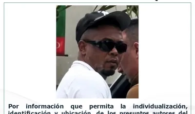 Volante de búsqueda de uno de los delincuentes. 