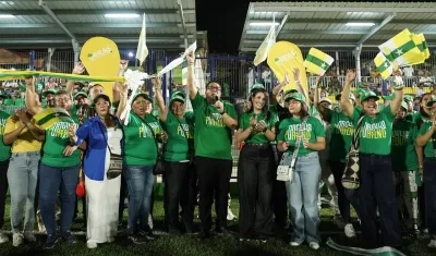 Acto de inauguración de la cancha ‘José Vicente Ortega’ en Puerto Colombia.