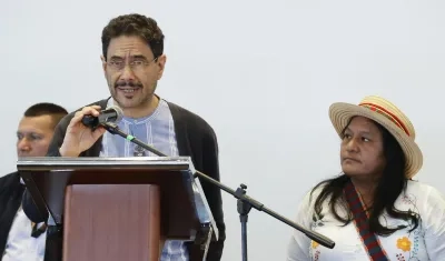 Iván Cepeda y Aída Quilcué, candidatos a la Presidencia y Vicepresidencia de la República. 