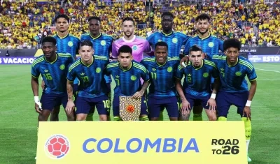 Formación inicialista de la Selección Colombia contra Croacia. 