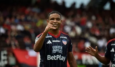 Luis Fernando Muriel marcó el gol que le dio la ventaja a Junior, su noveno en la Liga.