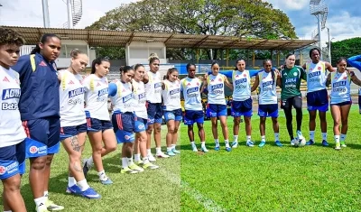Integrantes de la Selección Colombia femenina de mayores. 