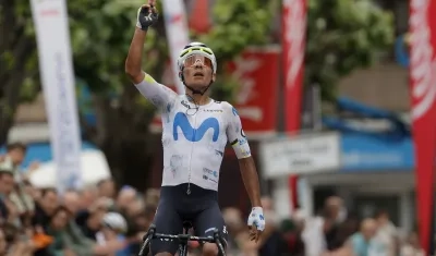 Nairo Quintana dedicó su victoria al fallecido corredor Cristian Muñoz.