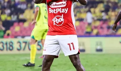 Hugo Rodallega, delantero y capitán de Santa Fe. 