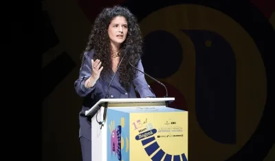 La ministra de las Culturas, Yannai Kadamani Fonrodona, en el Congreso Iberoamericano de Educación y Formación Artística y Cultural.