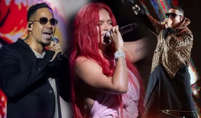 Romeo Santos, Karol G y Daddy Yankee. 