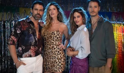 Los actores Manuela González, Mabel Moreno, Claudio Cataño, Emmanuel Esparza.