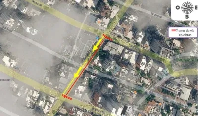 Mapa con el cierre parcial. 