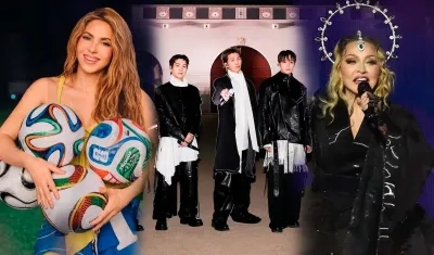 Shakira, la banda BTS y Madonna. 