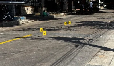 Escenario de atentado en Barranquilla. 