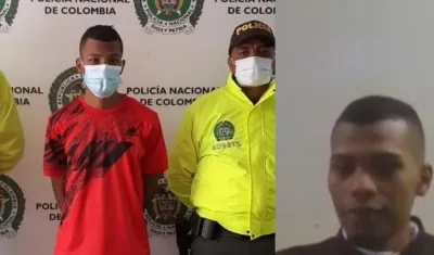 Julio César De la Hoz Román tras ser capturado y participar en las audiencias virtuales. 