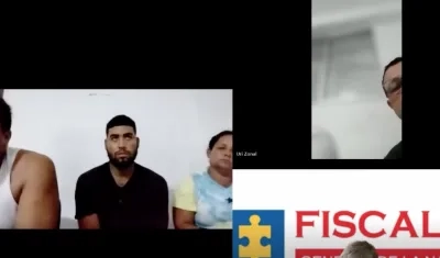 Aspecto de la audiencia virtual de legalización de captura. 