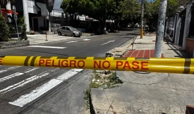 Lugar de la balacera en la carrera 43B entre calles 82 y 84.