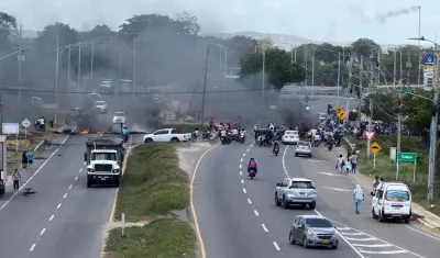 Lugar del bloqueo en la Cordialidad, en Galapa. 