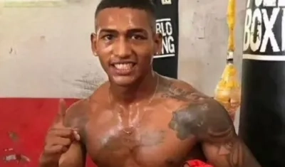 El boxeador Yeiner Gómez. 