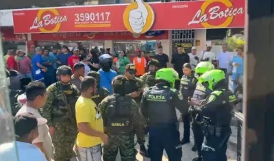 Balacera y capturas en el norte de Barranquilla