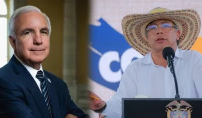 El representante Carlos Giménez y el Presidente Gustavo Petro.