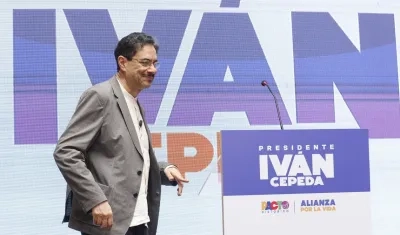El candidato presidencial Iván Cepeda.