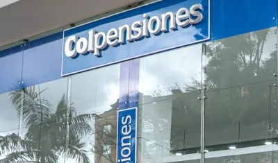 Fachada de una sucursal de Colpensiones. 