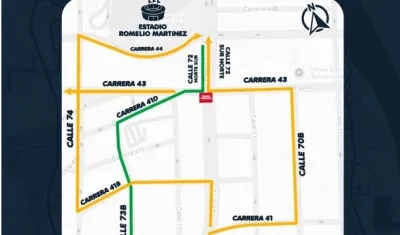 Esquema de señalización y desvío por la medida. 