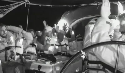 Momento en el que fue interceptada la flotilla.