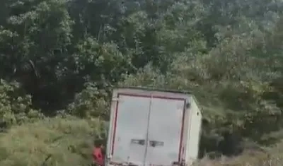 Furgón involucrado en el accidente. 