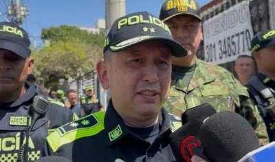 General Miguel Camelo, comandante de la Policía Metropolitana de Barranquilla. 