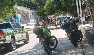La Policía acordonó el lugar de los hechos. 