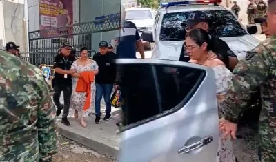 Dayana Jassir cuando fue capturada el año pasado para cumplir condena impuesta por el Tribunal Superior de Barranquilla. 