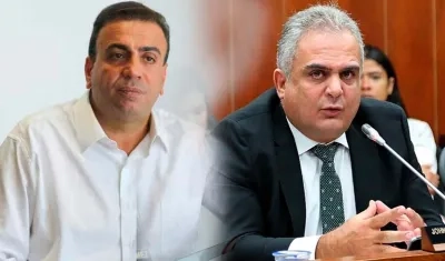 El excongresista Musa Abraham Besaile Fayad y el senador John Besaile Fayad.