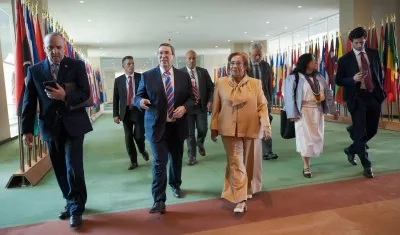 Reunión entre la canciller de Colombia, Rosa Yolanda Villavicencio, y su homólogo cubano Bruno Rodríguez.
