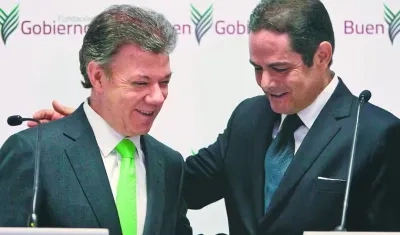 Juan Manuel Santos y Germán Vargas Lleras.