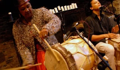 La maestra Totó 'La momposina' junto al folclorista Tato Marenco