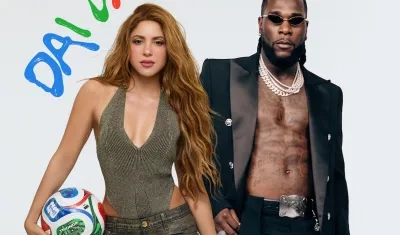 La cantante barranquillera Shakira y el nigeriano Burna Boy.
