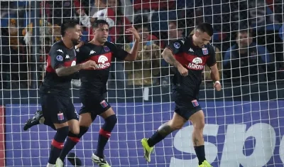 La celebración de los jugadores de Tigre.