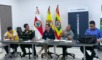 Reunión sobre el plan de seguridad para elecciones en Barranquilla. 