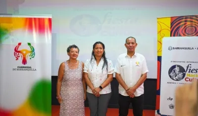 Nubia Flórez, Margarita Monsalve Salas y Juan Ospino. 