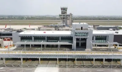 Fachada del aeropuerto Ernesto Cortissoz.