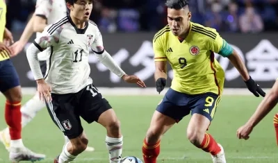 Falcao García en un partido amistoso con la Selección Colombia.