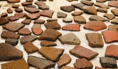 Fragmentos arqueológicos hallados en obras de la pista del aeropuerto Golfo de Morrosquillo. 