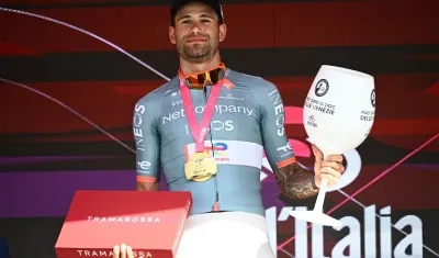 El italiano Filippo Ganna, ganador de la décima etapa del Giro.