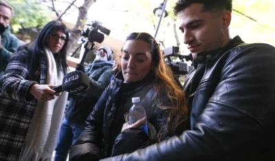Jana Maradona a su llegada este martes al tribunal de San Isidro.