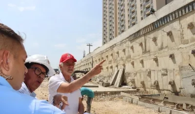 El gobernador Eduardo Verano realizó un recorrido de inspección por la Gran Vía. 