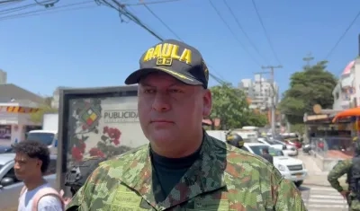 Teniente coronel, Andrés Agudelo, comandante del Gaula Militar Caribe.